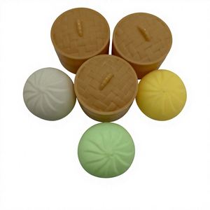 Hot Selling Bun Squeeze Toy <b>Squishy</b> Dumplings for Stress Relief Dumping Toys with Steamer - Product Image 5