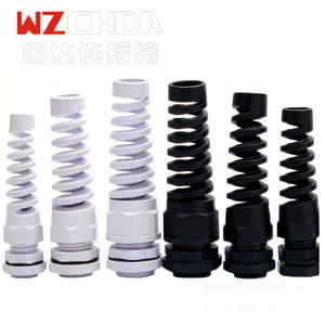 Pg21 xoắn ốc chống uốn cáp tuyến không thấm nước Nylon PA IP68 độ bảo vệ cho 12 ~ 16 Mét Khớp nhựa bảo vệ cáp - Product Image 4