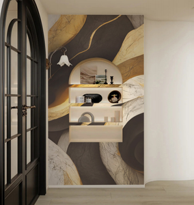 Panneau mural en PVC 1000 mm x 10 mm, aspect pierre calcaire <span class=keywords><strong>Angers</strong></span>, facile à installer, imperméable, anti-moisissure - Product Image 3