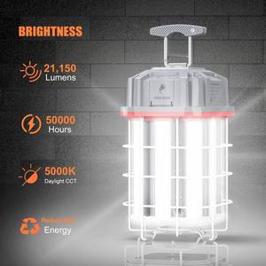 Lumière de travail temporaire industrielle, luminaire de chantier, éclairage extérieur, 150W, 5000K, 100-277VAC, prise US - Product Image 2