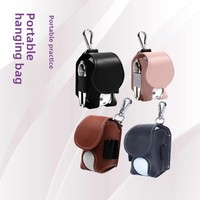 Sac de golf double compartiment en PU pour l'extérieur, sacoche de taille pour le golf, petite pochette à balles, sac d'accessoires