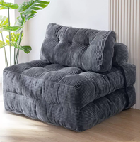 Canapé-lit pliable Aosaifen, fauteuil convertible avec oreiller, matelas pliable avec support dorsal, pour salon