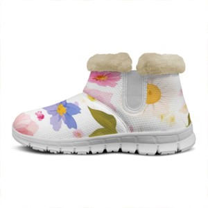 Image personnalisée automne bottes de neige sur le genou caractéristiques imperméables thermiques cheville en cuir véritable fausse fourrure anti-dérapant confortable à la hauteur du genou - Product Image 6