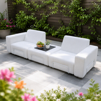 Modernes Aluminium-Outdoor-Sofa-Set mit Vakuumkomprimierten Schaumstoffkissen, Wasserfeste Garten- und Terrassenmöbel