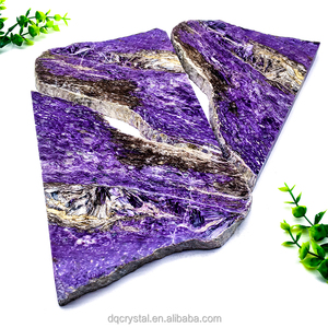 <strong>Wholesale</strong> <strong>Crystals</strong> Purple Charoite Slabs High Quality Gemstone Polished Charoite Slice Stone for Home Decoration - Product Image 4