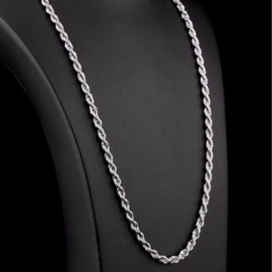 DUYIZHAO Collana a Catena Intrecciata Spessa in Acciaio Inox Placcato Oro 18K, <span class=keywords><strong>3mm</strong></span> 4mm, per Uomo e Donna - Product Image 2