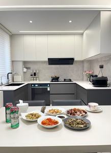 <span class=keywords><strong>Muebles</strong></span> de Cocina Modernos de Lujo, Gabinetes de Aluminio, Madera Maciza, Acero Inoxidable, Melamina, Tablero MDF, Hechos en China, <span class=keywords><strong>Muebles</strong></span> Metálicos - Product Image 3