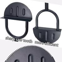 Outil de jardinage personnalisable en acier au carbone avec manche demi-lune durable, outil de bordage de pelouse, accessoires de jardin dentelés, ensemble de grattoirs de jardin