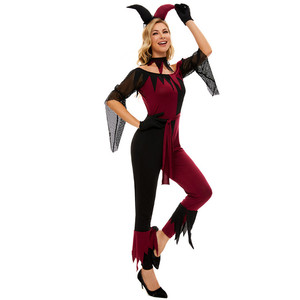 Costume de clown de cirque pour femme, costume <span class=keywords><strong>d</strong></span>'Halloween, <span class=keywords><strong>carnaval</strong></span>, combinaison de clown, <span class=keywords><strong>arlequin</strong></span> coquin - Product Image 3