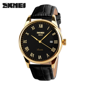 <span class=keywords><strong>SKMEI</strong></span> 9058 orné de qualité supérieure Durable nouveau produit meilleure vente liste multicolore montre à Quartz hommes horloge bracelet en cuir véritable - Product Image 1