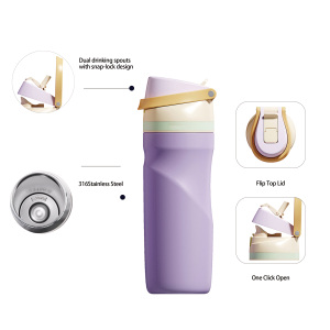 Nouveaux gobelets isothermes en acier inoxydable de haute qualité 680 ml, couleur personnalisée, LOGO, double paroi, isolation sous vide, sans BPA, anti-déversement, 24h - Product Image 5