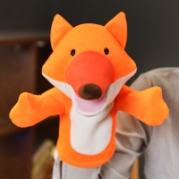 Marionnette de main personnalisée en peluche animale de dessin animé, Père Noël, pingouin, lion, pour anniversaires - Rembourrage en coton PP super doux AMIGO