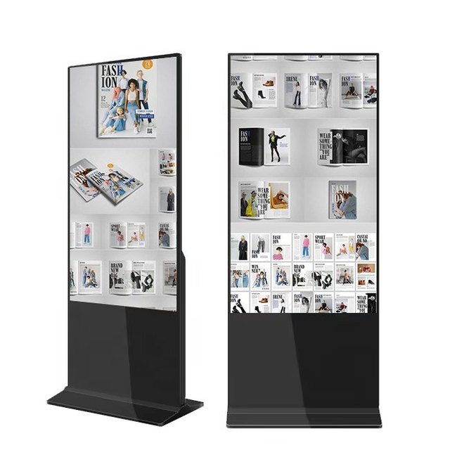 Indoor 55 Inch Advertising LCD Displayer Player Touch Screen Floor Stand Kiosk 4K Screen Digital Window Display