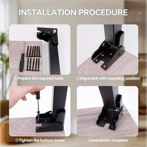 Pieds de meubles en fer modernes, pliables et réglables pour canapé, <span class=keywords><strong>table</strong></span> de bureau, causeuse et commode - Product Image 3