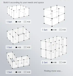 PET <span class=keywords><strong>Dog</strong></span> Playpen Super chiaro cucciolo di cane da gioco per interni portatili piccoli animali pannelli di recinzione trasparente per coniglio gattino gatto - Product Image 5