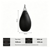 Sac de frappe en cuir microfibre en forme de larme, personnalisable en couleur et taille avec logo, peut être fourré ou non.