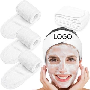 कस्टम लोगो वेक्रो डबल-लेयर यूरोपीय-अमेरिकी शैली खेल योग स्पा चेहरे का हेडबैंड समायोज्य मेकअप हेयर बैंड जादू टेप - Product Image 1