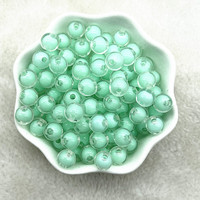 Perles rondes acryliques en vrac couleur claire acrylique perle ronde bricolage cheveux corde Bracelet perles acryliques pour la fabrication de bijoux