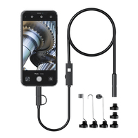 Endoscope industriel avec objectif de 7,9 mm, câble de 1 mètre, caméra boroscope HD étanche IP67 pour l'inspection des cylindres de moteur automobile, OEM