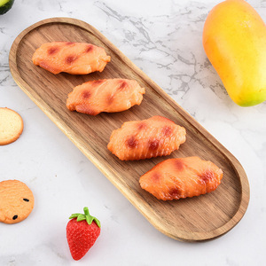 Acacia Wood <b>Tray</b> Oval Rectangular Solid Wood Serving <b>Tray</b> For <b>Tea</b> Food Photography Multifunctional Gift - Product Image 3