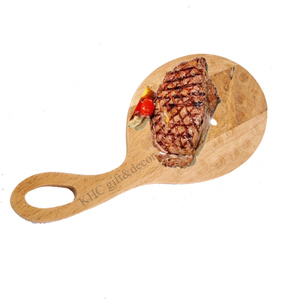 OEM ODM Présentoir de plaques en bois écologique pour steak Vaisselle de cuisine avec poignée laser Logo privé Prix de fabrication - Product Image 5