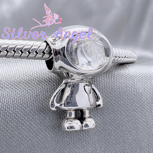 Charme astronaute <span class=keywords><strong>Dora</strong></span> en argent S925 IPan avec zircon chaud et perles sculptées, cadeau d'anniversaire pour femme, vente directe d'usine - Product Image 5