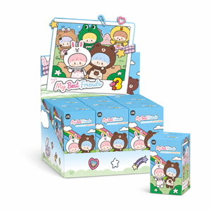 Venta al por mayor: Caja sorpresa de peluches de vinilo de la serie Unicorn Azzah LINE FRIENDS My Good Friend, figuras de muñecos adorables, coleccionables de dibujos animados de moda. - Product Image 1