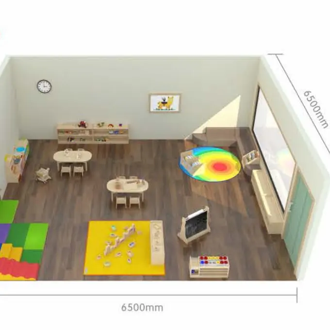 Eibele Hoge Kwaliteit Kinderen Houten Tafel En Stoelen Kasten Montessori Meubels Setup Voor Kinderopvang Centrum