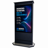 Pantalla LED Comercial de 75 Pulgadas Tipo Tótem de Una Cara para Exteriores, Señalización Digital de Alto Brillo para Grandes Espacios