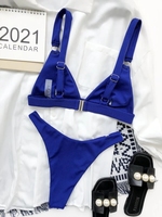 Maillot de bain 2 pièces, sous-vêtement de marque privée, culotte tanga, modèle Micro, Bikini, grande taille, pour femmes