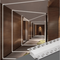 Profilé en aluminium LED de haute qualité pour bande lumineuse, profilé en aluminium LED pour cloison sèche, bande lumineuse LED