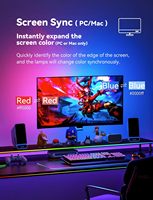 Luces LED de Fondo para Monitor de PC y Mac, Tiras de Luces LED que se Sincronizan con el Color de la Pantalla o la Música, Barra de Luz para Computadora Detrás del Monitor