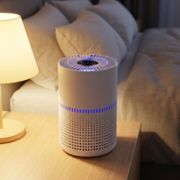 Penjernih Udara Portabel Desktop dengan Filter HEPA Plastik Elektrik, Desain Ramah Lingkungan, CADR 120m/h, Aromaterapi, Kontrol Sentuh, Garansi 1 Tahun