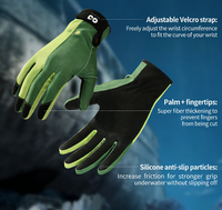 Gants de plongée à doigts entiers, gants antidérapants résistants à l'usure pour la pêche, la natation et le sauvetage aquatique