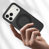 Étui de téléphone en fibre de carbone magnétique, coque de protection fine