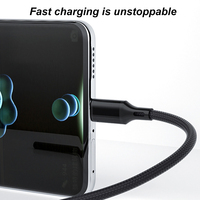 متواصلة النايلون مضفر 3ft USB A إلى USB C كابل شحن USB نوع C كابل الشاحن ل فون سامسونج هواوي