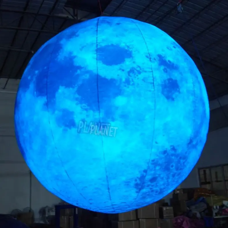 Großhandel Werbung Dekoration LED Moon Ball Beleuchtung Moon Balloon Aufblasbarer Riesen mond mit LED