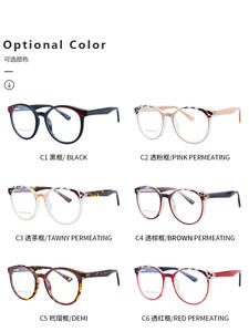 Marcos de <span class=keywords><strong>gafas</strong></span> minimalistas de moda Venta al por mayor Stock Combinación de placa de color caramelo <span class=keywords><strong>Gafas</strong></span> de moda - Product Image 5