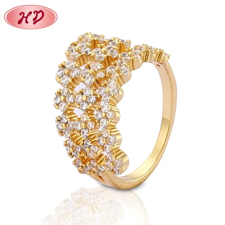 Saudi Arabia Gold Ring Design Women Jewelry Gold Full Finger Ring