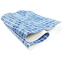 Toile de piscine en maille PVC enduite anti-UV, fabriquée en usine, imperméable, pour garçons et filles, tissu Ripstop robuste 1000GSM, motif mosaïque