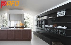 <span class=keywords><strong>Brun</strong></span> cuir sans cadre Shaker armoire <span class=keywords><strong>Florence</strong></span> Collection accessoires de meubles de cuisine intelligents comptoir stratifié pour la vente en gros - Product Image 2