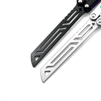 Nouveau stock Couteau pliant CNC en alliage d'aluminium, outil d'entraînement papillon Squid Nautilus V2 Trainer en acier inoxydable pour activités de plein air et bricolage