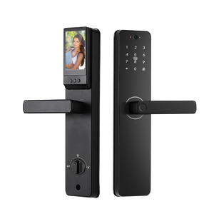Cámara <span class=keywords><strong>WiFi</strong></span> Tuya cerradura electrónica Digital cerradura de puerta inteligente cerradura inteligente con huella dactilar/<span class=keywords><strong>contraseña</strong></span>/tarjeta/llave para casa - Product Image 1