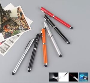 4 in 1 LED Flashlight Laser Pointer Capacitive StylusTwist Metal <b>Ballpoint</b> <b>Pen</b> Multi Function Rotating Advertising Signature <b>Pen</b> - Product Image 2