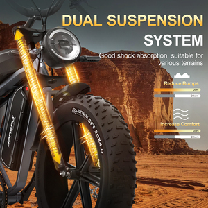 Bicicleta Eléctrica JANSNO X70 Fatbike en Oferta, Llanta Gruesa de 20 Pulgadas, Entrega con Doble Batería de 48V34AH, Bicicleta Eléctrica de Montaña y Ciudad - Product Image 5