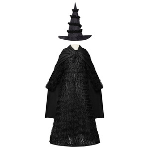 Disfraz de <span class=keywords><strong>Bruja</strong></span> Malvada de Luolan para Niños, Disfraz de Halloween para Televisión y Cine, Falda Negra Abombada, Vestido de Poliéster - Product Image 1