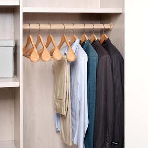 Perchas Resistentes de Hombro Ancho con Soporte Antideslizante para Pantalones, Perchas para Trajes con Barra Antideslizante para Pantalones 360 °   Gancho Giratorio - Product Image 6