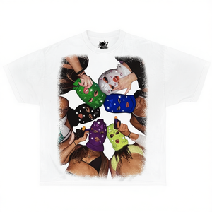 T-shirt Boxy con Grafica Look Down Oversize Streetwear Y2K Divertente Regalo di Natale - Product Image 2