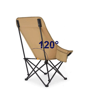 Nhiệm Vụ Nặng Nề 600D Cao Trở Lại Mặt Trăng Ghế Câu Cá Dã Ngoại Du Lịch Ngả Ghế Nap Kim Loại Gấp Ghế - Product Image 6