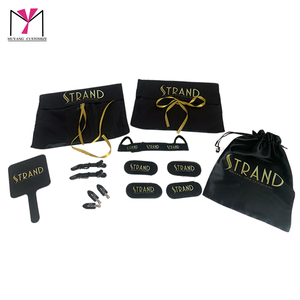 Muyang Customized Logo <b>Cheap</b> Handbag Set with Mirror Hair Clip and Velvet bag Satin Bag for <b>Wig</b> - Product Image 1